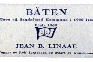 Bilde av Sandefjord Havn - gave i anledning 100-års jubileet i 1960